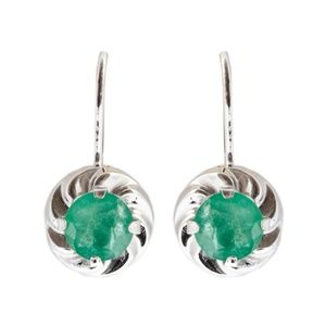 14K Gold Knotted Motif Leverback Earrings